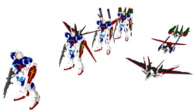 现代高达机器人游戏角色草图大师模型，游戏角色sketchup模型下载