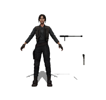 现代女特工草图大师模型，游戏角色sketchup模型下载