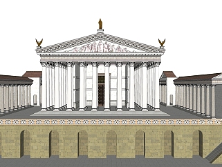 维纳斯和罗马神庙草图大师模型下载、维纳斯和罗马神庙su模型下载