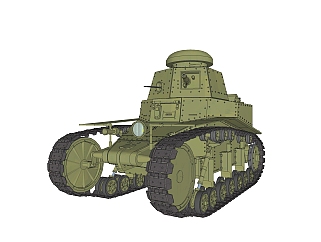 苏联T-18轻型<em>坦克su模型</em>，坦克草图大师模型下载