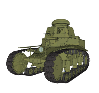 苏联T-18轻型坦克su模型，坦克草图大师模型下载