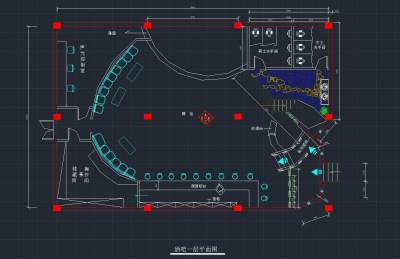 现代酒吧设计施工图，酒吧CAD施工图纸下载