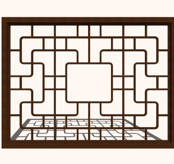  现代中式 屏风草图大师模型， 屏风sketchup模型下载