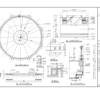大堂环形栏杆详图CAD图纸