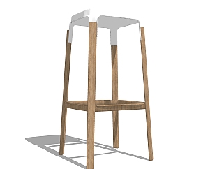 北欧吧台椅草图大师模型，吧椅sketchup模型下载