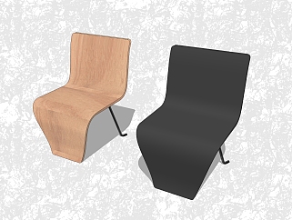 现代创意小座椅<em>su模型</em>，<em>休闲椅</em>草图大师模型下载