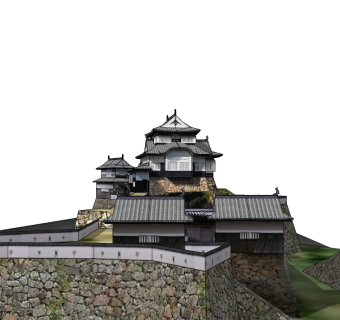 日式建筑城堡草图大师模型下载、日式建筑su模型下载