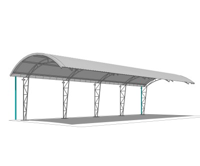 现代雨棚遮阳棚草图大师模型，雨棚遮阳棚su模型下载
