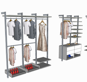 现代衣服草图大师模型，衣服SU模型下载