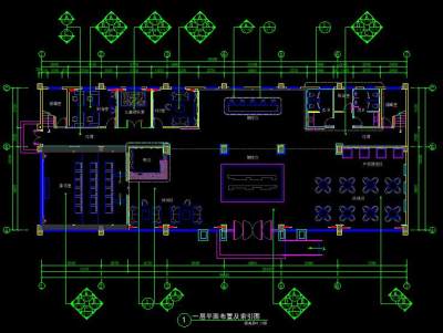 售楼部CAD施工图，CAD建筑平面图