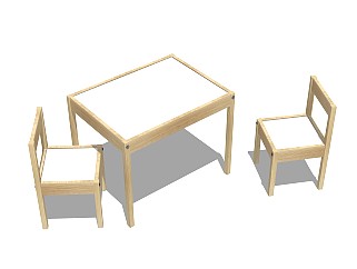 现代<em>儿童</em>桌椅草图大师模型，<em>儿童</em>桌椅su模型下载