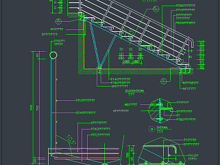 15款楼梯与栏杆详细施工图，节点大样CAD施工图纸下载