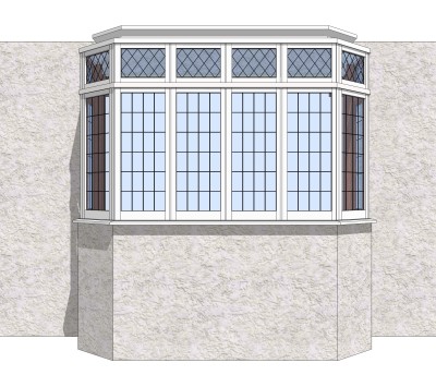 欧式窗草图大师模型,欧式窗SU模型下载