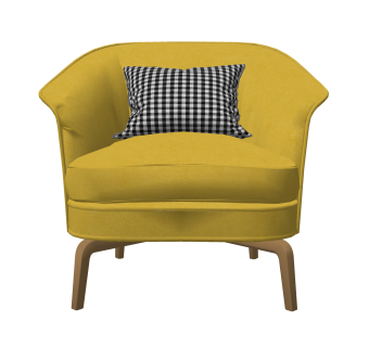 创意轻奢单人沙发椅草图大师模型 ，沙发SU模型下载