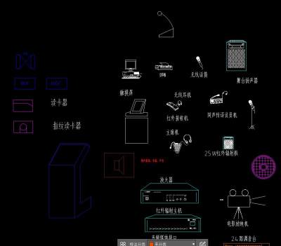 某弱电工程数模混合视频监控系统图CAD图纸