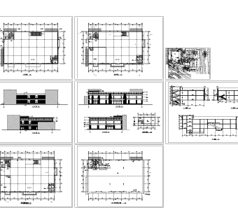 二层小超市建筑设计图下载,超市dwg文件分享