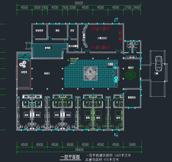 整套酒店CAD图例，酒店平面布局图纸下载