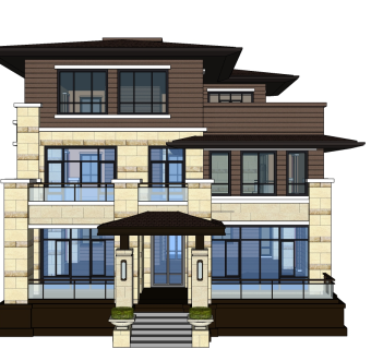 欧式别墅su模型下载、欧式别墅草图大师模型下载