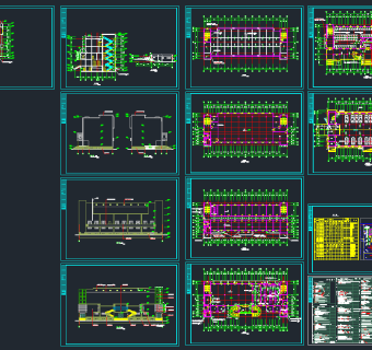食堂设计施工图纸，食堂CAD建筑图纸下载