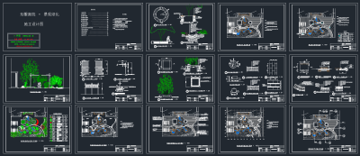 原创别墅景观CAD图库，别墅景观CAD施工图纸下载