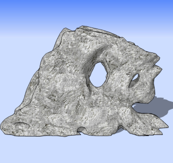 造型假山石头su模型下载、石头草图大师模型下载