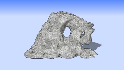 造型假山石头su模型下载、石头草图大师模型下载