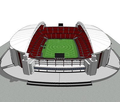 体育馆草图大师模型，体育馆SU模型下载
