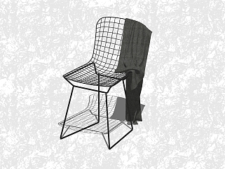 现代创意小座椅su模型，时尚<em>镂空</em>休闲椅草图大师模型...