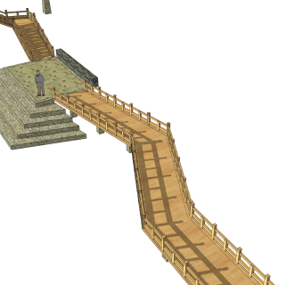 现代栈道SU模型，栈道SKB文件下载