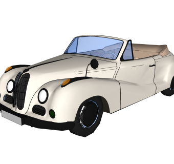 现代汽车免费su模型，汽车sketchup模型下载