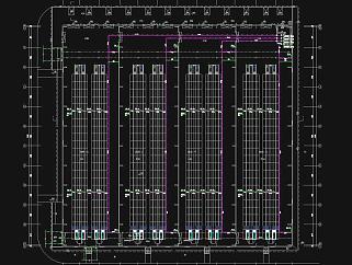 单层钢结构厂房给排水施工图CAD图纸