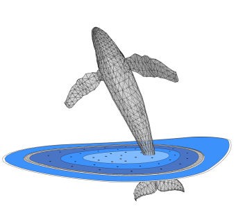现代鲸鱼雕塑su模型,摆件草图大师模型下载
