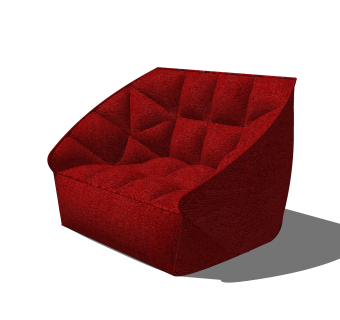 现代单人沙发草图大师模型，单人沙发skb文件下载