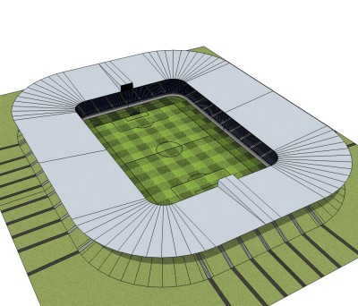 体育馆草图大师模型，体育馆SU模型下载