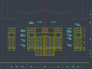 铁艺大门节点详图，铁艺门节点图CAD施工图纸下载