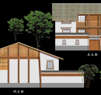 云南藏民居CAD施工图，民居建筑CAD图纸下载