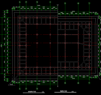 大雄宝殿建筑图纸，古建筑CAD建筑图纸下载
