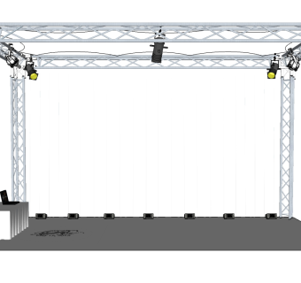 现代舞台草图大师模型，舞台SU模型下载