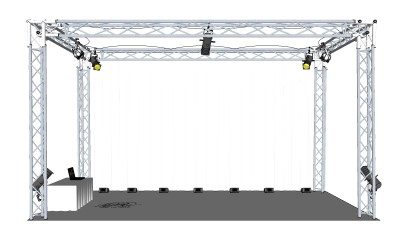 现代舞台草图大师模型，舞台SU模型下载