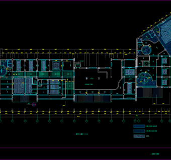二层中式餐厅装修图，餐厅CAD图纸下载