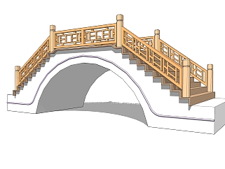 拱桥草图<em>大师模型</em>下载，sketchup拱桥<em>模型</em>分享