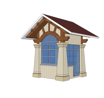 门卫亭草图大师模型， 门卫亭sketchup模型下载
