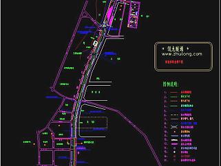 某市城北集中供热管网障碍分布图CAD图纸下载