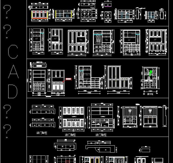 鞋柜CAD图库，鞋柜设计方案