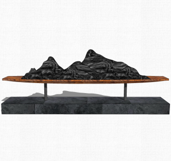 现代室外装饰摆件草图大师模型，造型石sketchup模型免费下载