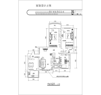 三室两厅装修CAD施工图附效果图套图，三室两厅CAD建筑图纸下载