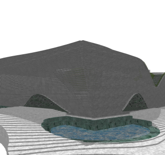 现代办公楼草图大师模型，办公楼sketchup模型免费下载