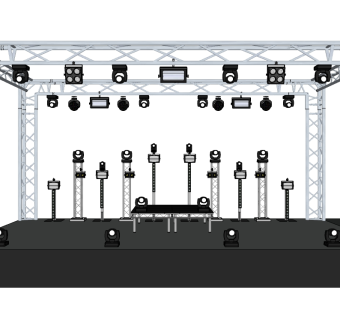 现代舞台草图大师模型，舞台SU模型下载