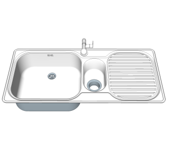 洗菜盆草图大师模型，洗菜盆SU模型下载