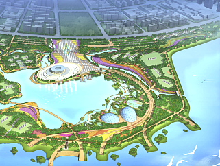 城湖相融园林景观设计方案
